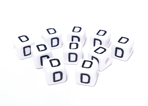 1x10 Kunststoffbuchstaben "D" 10x10mm